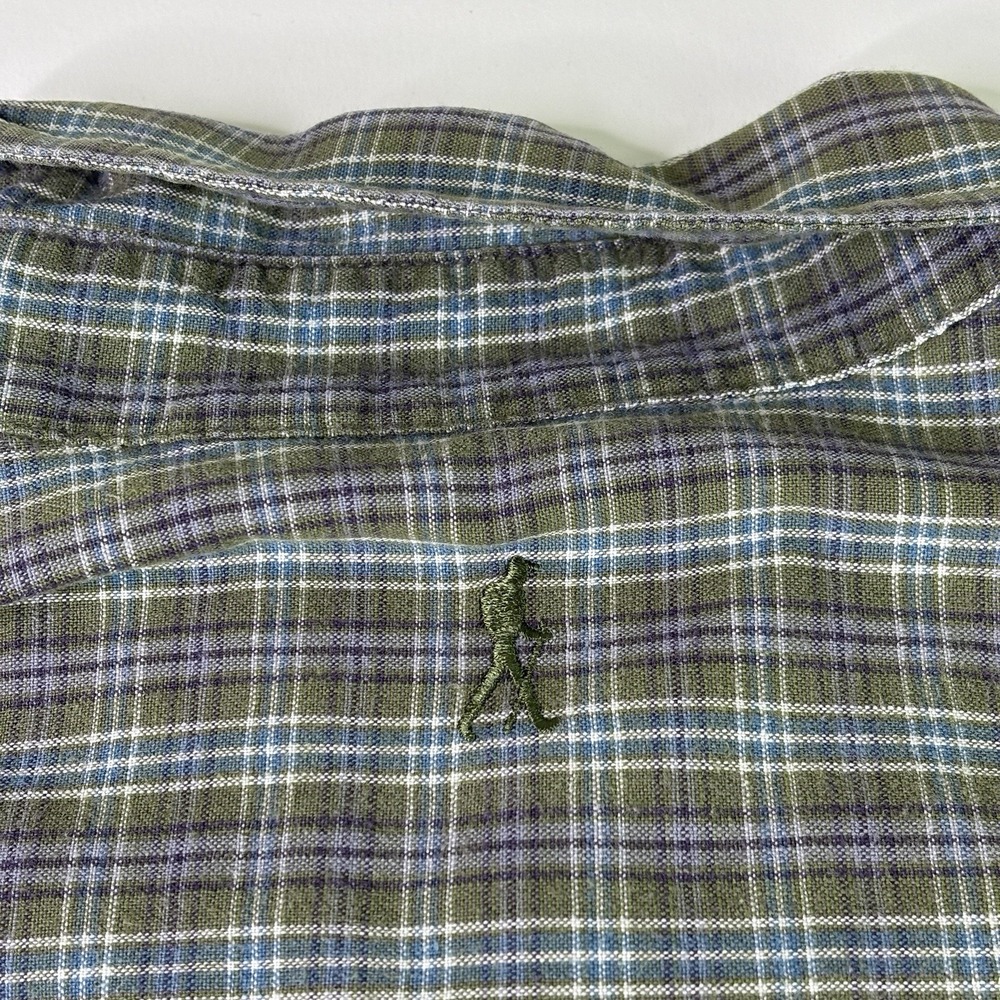 Royal Robbins Shirt Mens Large Green Long Sleeve Button Up Check Plaid Outdoors - Picture 9 of 10